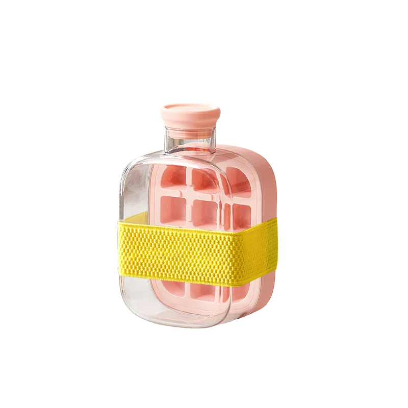 Bottiglia Ghiaccio 2-in-1 800ml in Silicone | Stampo + Tazza da Asporto per Succhi e Smoothie